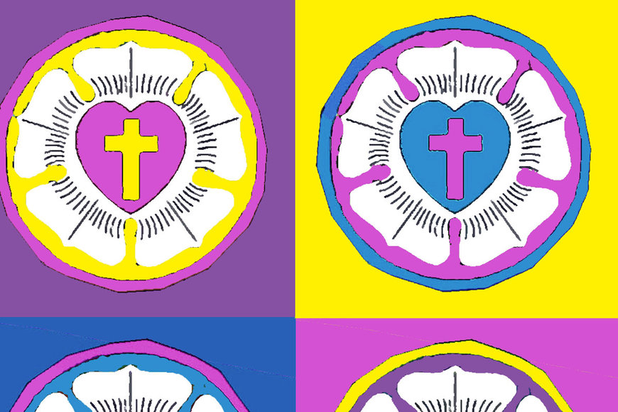 Copyright: Gemeinschaftswerk der Ev. Publizistik (GEP) gGmbH, Grafik: Pfeffer Lutherrosen - Copyright: Gemeinschaftswerk der Ev. Publizistik (GEP) gGmbH, Grafik: Pfeffer