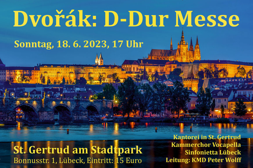 Konzertplakat Dvořák: D-Dur Messe - Copyright: KMD Peter Wolff