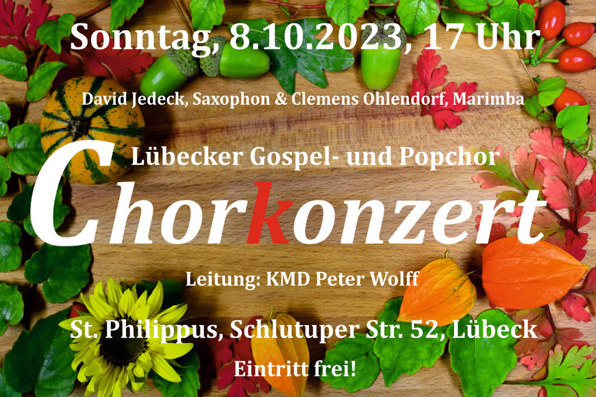 Plakat Chorkonzert - Copyright: KMD Peter Wolff