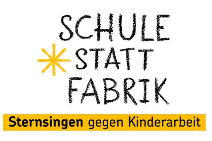 Sternsinger-Motto 2026: 'Schule statt Fabrik - Sternsingen gegen Kinderarbeit' - Copyright: Kindermissionswerk 'Die Sternsinger e.V.'